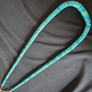 Turquoise Heishi Bead Necklace